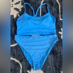 SKIMS Light Blue Bikini Set 2X - Bulit-in Bralette / High-Rise Bottoms